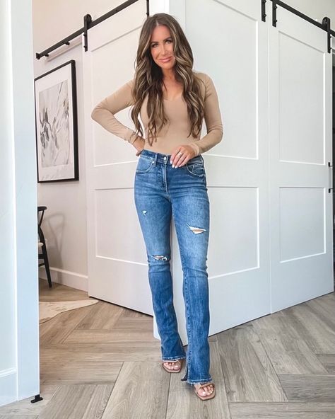 Casual Mom Outfit, Express Bodysuit, Express Jeans, Distressed Jeans, Busy Mom Style, LiveLoveBlank, Arizona blogger Red Bodysuit Outfit Jeans, Red Bodysuit Outfit, Bodysuit Outfit Jeans, Style Types, Bodysuit Outfit, Mom Outfit, Casual Outfits For Moms, Body Contour, Red Bodysuit