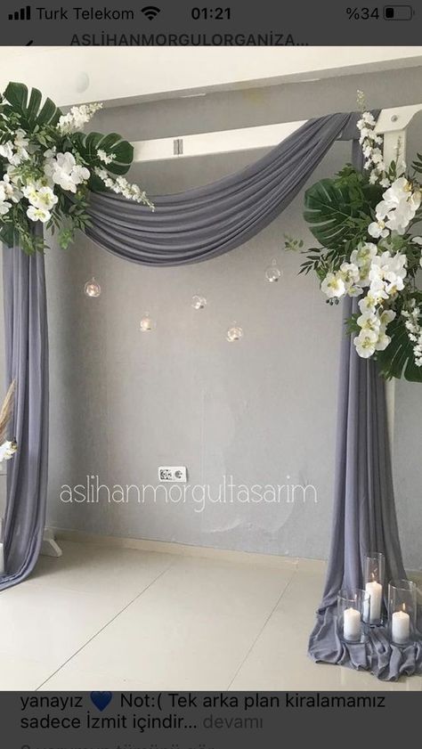 Chic Table Settings, Draping Ideas, Elegant Floral Arrangements, Elegant Wedding Decor, Wedding Background Decoration, Wedding Decor Ideas, Wedding Backdrop Design, Wedding Backdrop Decorations, Wedding Design Decoration