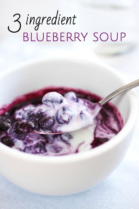 Breakfast With Greek Yogurt, Blueberry Soup, Greek Yogurt Pancakes, 3 Ingredient Desserts, Fruit Soup, Yogurt Pancakes, Soup Easy, Nice Recipes, 3 Ingredient Recipes