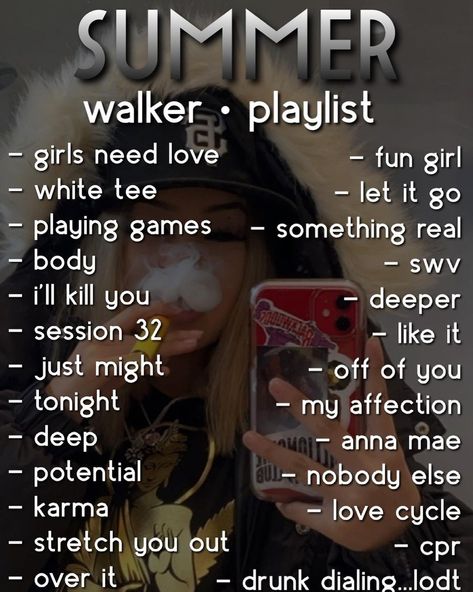 Summer Walker Tattoos Ideas, Songs For Getting Ready, Summer Walker Playlist Cover, Summer Walker Songs, Summer Walker Lyrics For Captions, Songs To Add To Your Playlist Baddie, Summer Walker Playlist, Songs To Add To Your Summer Playlist 2023, Summer Vibe Songs Playlist