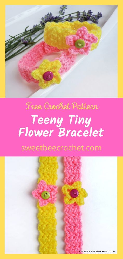 Flower Bracelet Pattern, Crochet Flower Bracelet, Paracord Bracelet Patterns, Bee Crochet, Holiday Knits, Animal Bracelet, Stash Buster, Crochet Jewelry Patterns, Bracelets Beads