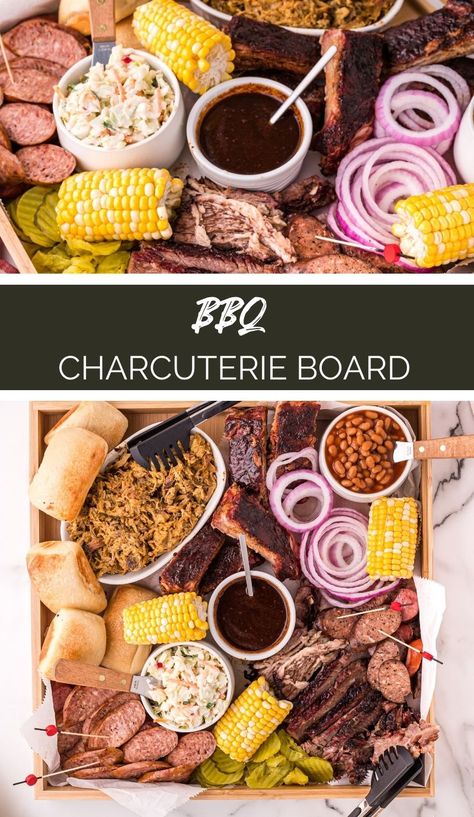 Bbq Graze Board, Bbq Charcuterie Table, Bbq Board Ideas, Pulled Pork Charcuterie Board, Cookout Charcuterie Board, Charcuterie Board Dinner Ideas, Southern Charcuterie Board, Bbq Charcuterie Board Ideas, Steak Charcuterie Board