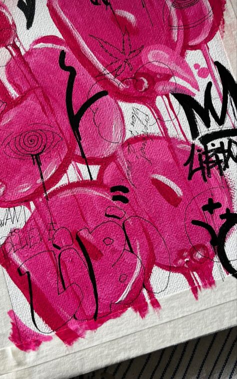 Black White Pink Red Aesthetic, Pink White And Black Wallpaper, Pink Graffiti Art, Pink Graffiti Aesthetic, Diy Phone Wallpaper, Discord Server Roles Ideas, Pink And Grey Wallpaper, Tumblr Girly Aesthetic 2013, Pink Graffiti