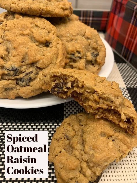 Spiced Oatmeal Raisin Cookies - The House on Silverado Spicy Oatmeal, Homemade Oatmeal Cookies, Spiced Oatmeal, Best Oatmeal Cookies, Homemade Oatmeal, Copycat Starbucks Recipes, Oatmeal Cookie Recipes, Best Oatmeal, Oatmeal Raisin Cookies