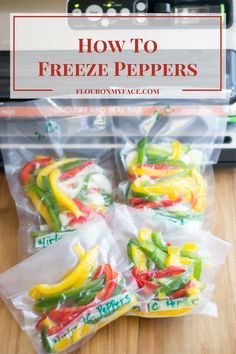 How To Freeze Sweet Bell Peppers. #freezefood #savemoney How To Freeze Peppers, Freeze Peppers, Food Saver Hacks, Freezing Food Guide, Vacuum Sealing Food, Food Saver Vacuum Sealer, Freezing Vegetables, Freezer Friendly Meals, Freezable Meals