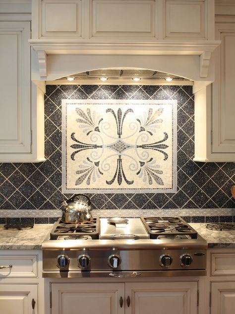 Stove Backsplash Design, Pictures, Remodel, Decor and Ideas - page 21 Ceramic Backsplash, Kitchen Mosaic, Stove Backsplash, Kitchen Ceramic, Kabinet Dapur, Kitchen Backsplash Designs, Tuscan Kitchen, Pretty Kitchen, Backsplash Designs