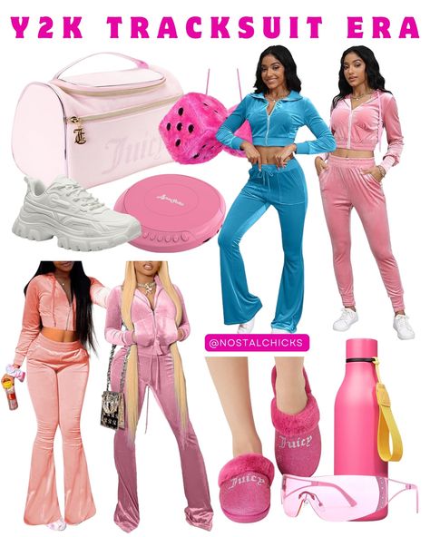 Y2K vibes on point! Unleash your inner fashionista with these 10 track suit era inspired items that scream early 2000s cool. 💫👄 2000s Tracksuit Outfit, 2000s Tracksuit, Senior Hoco, Y2k Nostalgia, Core Outfits, Suit Pin, Nostalgia Core, Tracksuit Outfit, Track Suits