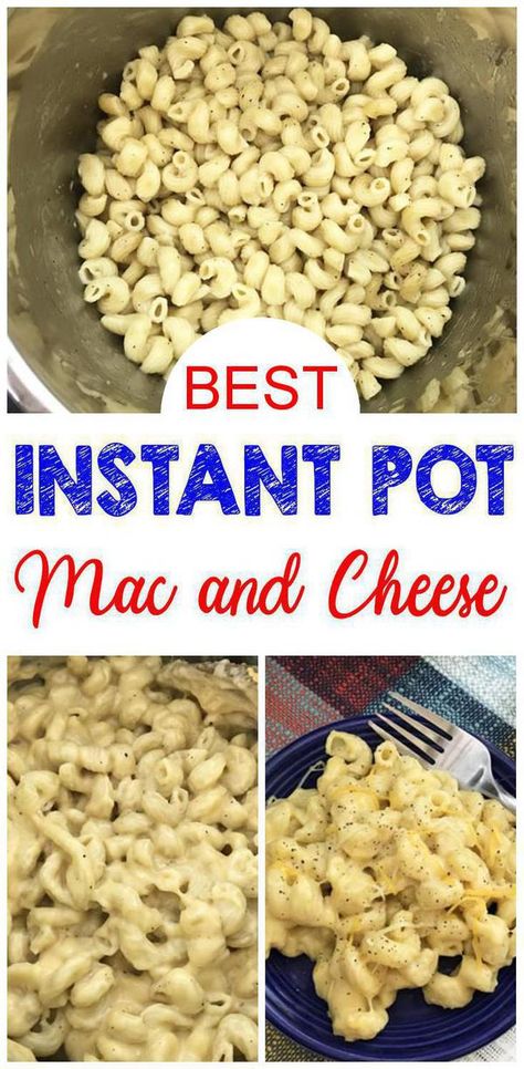 BEST EVER instant pot mac and cheese! Easy instant pot macaroni and cheese recipe. Simple dinner idea for picky eaters - kids, teens, tweens & adults. Creamy mac & cheese recipe that doesn't require a box or Velveeta. Make a healthy dinner for family, friends or parties (birthday parties, football party, Superbowl party food).Great comfort food too! Learn how to make homemade mac & cheese in under 10 minutes. Quick instant pot recipes! #instantpot #instantpotrecipes #instantpotmacandcheese Tasty Mac And Cheese, Instant Pot Macaroni And Cheese, Mac And Cheese Easy, Instant Pot Macaroni, Birthday Dinner Recipes, Great Pasta Recipes, Quick Mac And Cheese, Instant Pot Mac And Cheese, Pot Mac And Cheese