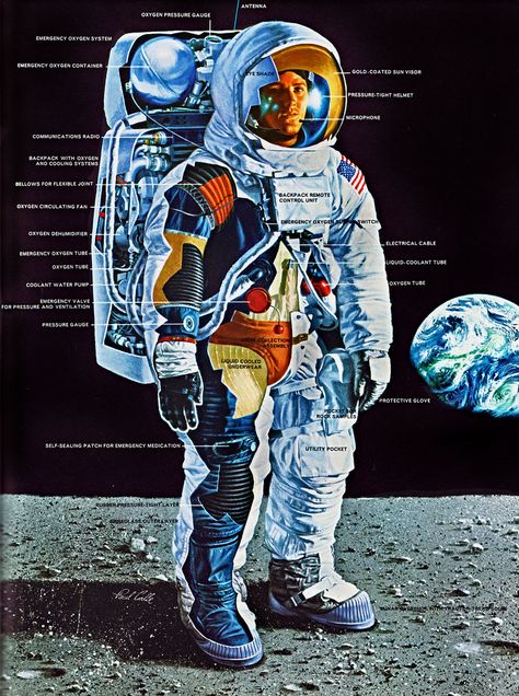 1969 ... Apollo lunar suit Mars Colonization, Space Classroom, Lunar Lander, Drawing Portraits, Space Suits, Space Launch, Neil Armstrong, Space Race, Space Program