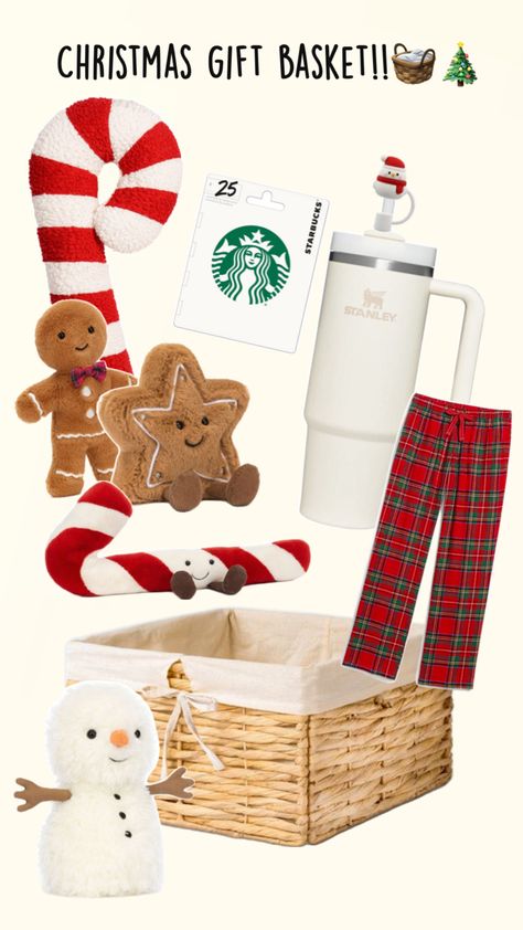 #christmas #preppy #gift #giftideas #birthday #birthdaygiftideas #aesthetic #jellycats #stanley #starbucks #trendyclothing Christmas Preppy, Christmas Gift Basket, Birthday Gift Ideas, Gift Basket, Gift Baskets, Christmas Gift, Christmas Gifts, Birthday, Christmas