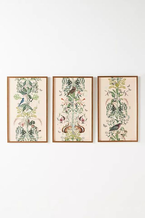 Botanical Triptych Wall Art | Anthropologie Craftsman Wall Decor, French Hydrangea, Chocolate Cosmos, California Mountains, Travel Vintage, Triptych Wall Art, Modern Craftsman, Coastal California, California Coastal