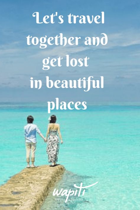 The best travel quotes - Click here to read the most inspirational travel Quotes #Wanderlust #TravelQuotes #TravelQuote #InspirationalTravelQuote Travel Together Quotes, Couple Travel Quotes, Quotes Vacation, Travel Love Quotes, Partner Quotes, Short Travel Quotes, Family Travel Quotes, Romantic Questions, Together Quotes