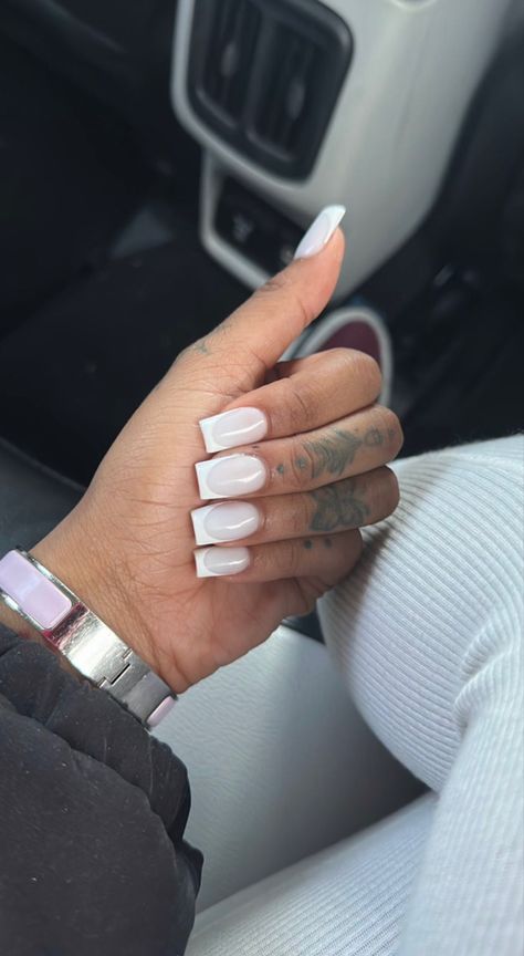 Marshmallow Nails, Nails French Tips, Acrylic Toes, Basic Workout, Polygel Nails, French Nail, Long Acrylic, Tip Nails, Nails French