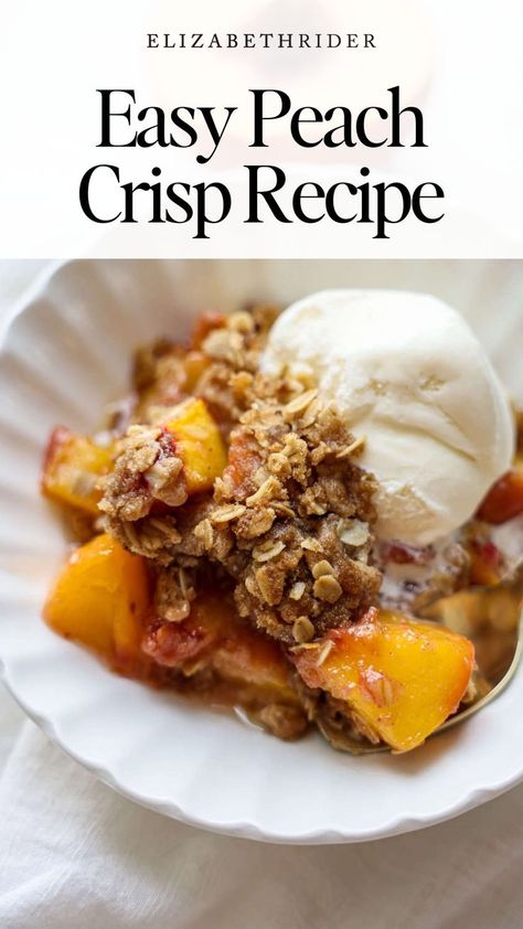 Irresistibly Sweet: Easy Peach Crisp Recipe for Dessert Delight Easy Peach Crisp Recipe, Easy Peach Crisp, Peach Crisp Recipe, Crisp Desserts, Frozen Peaches, Peach Crumble, Peach Crisp, Peach Desserts, Perfect Peach