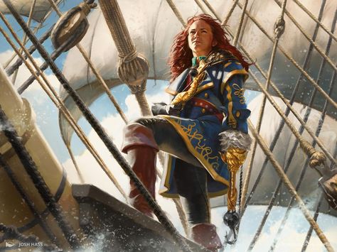 Ixalan Art, Mtg Cosplay, Fantasy Friends, Pirate Ideas, Npc Art, Creative Juice, Mtg Art, Pirate Art, Pirate Woman