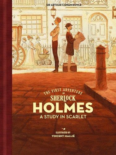 The First Adventure of Sherlock Holmes: A Study in Scarlet a book by Arthur Conan Doyle, Vincent Mallie, and Mike Kennedy Guiness Book Of World Records, Sherlock Holmes Book, A Study In Scarlet, Dr Watson, Victorian London, Scotland Yard, Sir Arthur Conan Doyle, Arthur Conan, Conan Doyle