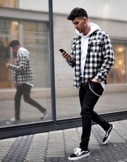 Flannel Outfits Men, Mens Fall Outfits, Vans Outfit, Mens Fashion Casual Winter, Flannel Outfits, Stylish Men Casual, Mens Trendy Outfits, Hipster Mens Fashion, Fall Outfits Men