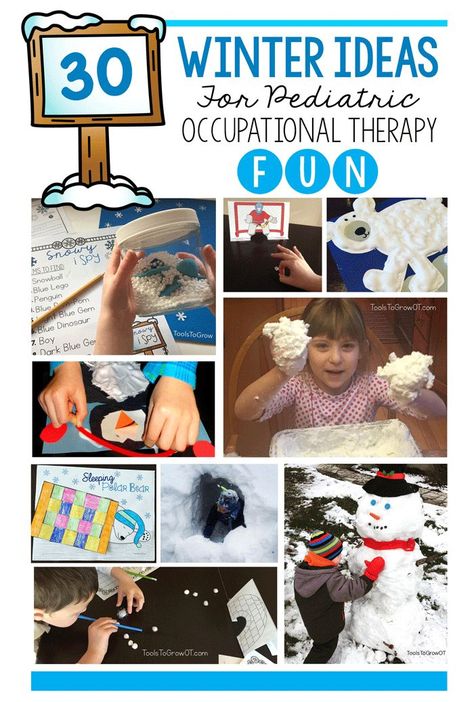 Winter Occupational Therapy Activities, Winter Themed Activities, Therapy Fun, Occupational Therapy Kids, Life Skills Curriculum, Occupational Therapy Activities, Pediatric Occupational Therapy, Seasonal Activities, Work Fun