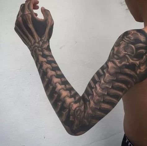 Trippy Tattoo, Bio Organic Tattoo, Full Hand Tattoo, Skeleton Body, Organic Tattoo, Design Tattoos, My Tattoos, Unicorn Tattoos, Full Arm Tattoos