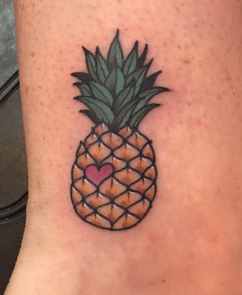 Pineapple Tattoo Meaning, Pineapple Tattoos, Pinapple Tattoos, Small Skull Tattoo, Pineapple Face, Pineapple Tattoo, Mother Daughter Tattoos, Tattoo Meaning, Tattoos For Daughters