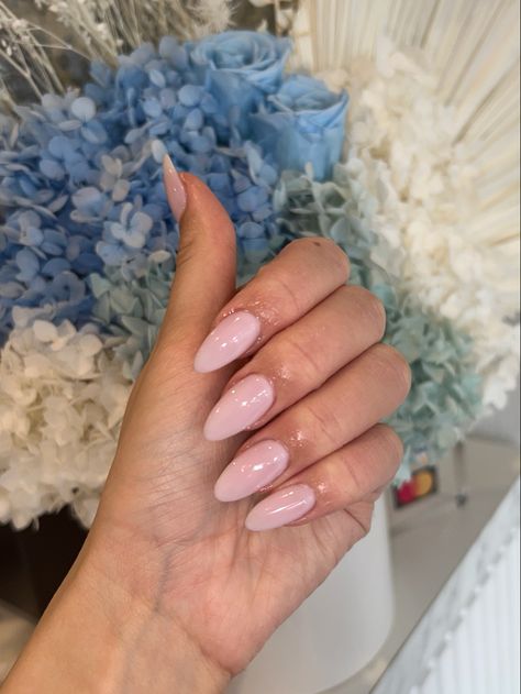 Almond pink nails Pale Pink Almond Nails, Almond Pink Nails, Milky Pink Nails, Pink Almond Nails, Almond Nails Pink, Milky Pink, Nails Pink, Almond Nails, Pink Nails