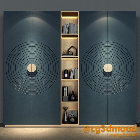 Bed And Wardrobe Designs, Blue Wardrobe Design, Wardrobe Design Modern Luxury, Luxury Wardrobe Door Designs, Dressing Cupboard, Laminate Wardrobe Design, Colored Wardrobe, Bedroom Cupboard Designs Modern, Wardrobe Laminate