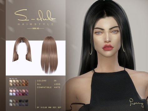 Sims Straight Hair, Sims 4 Cc Hair Female Long Straight, S Club Sims 4 Hair, Ts4 Cc Hair Girl, Sims Cc Hair Long, Sims 4 Cc Straight Hair, Sims 4 Cc Hair Female Long, Sims 4 Curly Hair, Pin Straight Hair