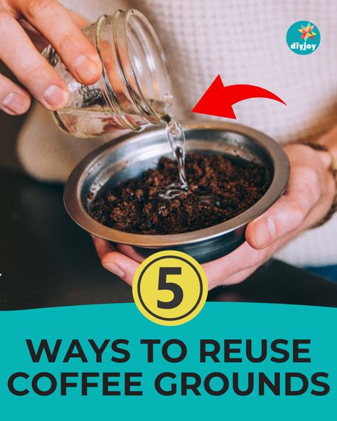 Don't throw your coffee grounds to trash! Check out these different ways to reuse your coffee grounds at home. Recycling Coffee Grounds, Uses For Used Coffee Grounds, Ways To Reuse Coffee Grounds, Reuse Coffee Grounds, Uses For Coffee Grounds, Coffee Scrub, Fertilizer For Plants, Coffee Candle, How To Make Coffee