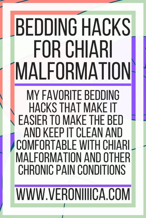 My favorite bedding hacks that make it easier to make the bed and keep it clean and comfortable with Chiari Malformation and other chronic pain conditions Chiari Malformation Type 1, Chiari Malformation Surgery, Bedding Hacks, Make The Bed, Spinal Fluid, Chiari Malformation, Auto Immune, Keep It Clean, Light Sensitivity