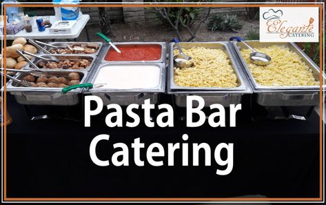 Pasta Bar Catering Wedding Food Pasta, Pasta Bar Wedding Reception, Wedding Pasta, Pasta Bar Party, Bowling Wedding, Pasta Buffet, Christmas Party Menu, Buffet Party, Catering Buffet