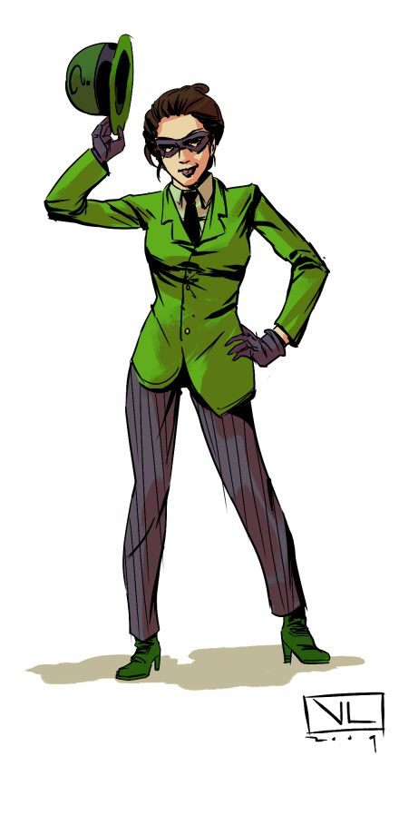 Female Riddler by VinceLee.deviantart.com on @DeviantArt Female Riddler Fanart, Female Riddler, Riddler Cosplay, Riddler Costume, Joker Cosplay, Gotham Villains, Dc Cosplay, The Bat Man, Batman Comic Art