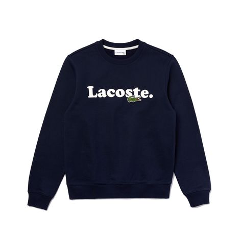 Lacoste Sweatshirt, René Lacoste, Logo Azul, Tennis Shirts, Garment Labels, Fleece Sweatshirt, Cotton Fleece, Sweatshirt Designs, Streetwear Fashion