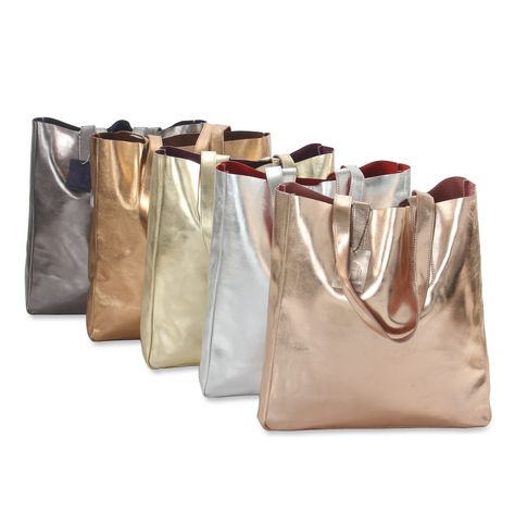 Metallic Bags, Metallic Leather Bag, Denim Bag Patterns, Oversized Tote Bag, Oversized Tote, Metallic Bag, Denim Bag, Boot Bag, Metallic Leather