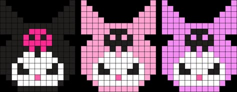 Kuromi Kandi, Alpha Graph, Bead Bracelets Diy, Seed Bead Bracelets Diy, Minecraft Wall, Easy Perler Bead Patterns, Pixel Beads, Easy Perler Beads Ideas, Kandi Ideas