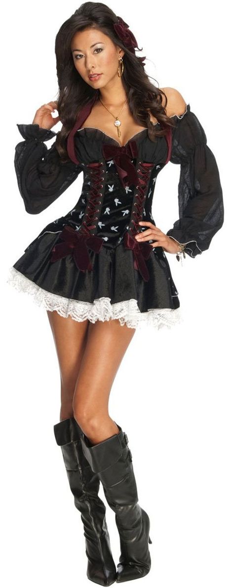 Playboy Swashbuckler Sexy Pirate Costume Playboy Costumes - Mr. Costumes Pirate Clothing, Pirate Dress, Female Pirate Costume, Womens Costume, Pirate Halloween Costumes, Aye Aye, Pirate Woman, Pirate Costume, Adult Halloween Costumes