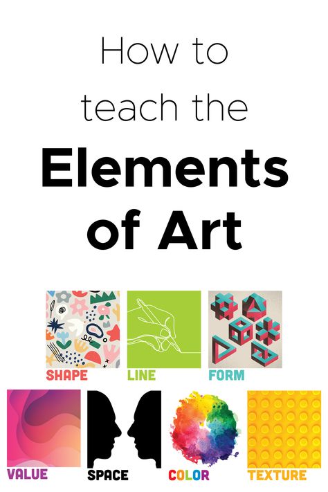 Element Of Art Color Lesson, The Seven Elements Of Art, Teaching Elements Of Art, Elements Of Art Posters Printable, Art Elements And Principles Of Design, Elements If Art, Elements Of Art Space Examples, Elements Of Art Drawing Ideas, Types Of Art Forms