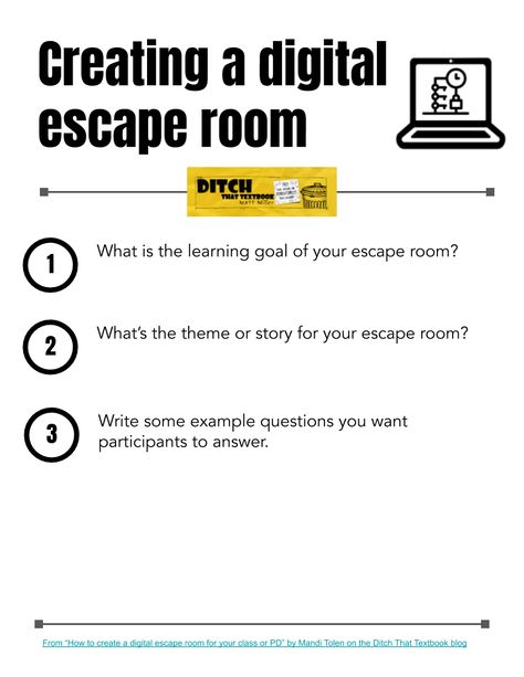 FREE Digital Escape Room Planning Template Digital Escape Room Free, Escape Room Template, Quick Team Building Activities, Online Escape Room, Sped Resources, Escape Room Design, Room Template, Tech Tricks, Icebreaker Games