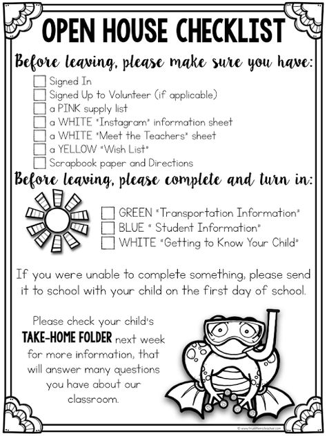 Stations will make your open house or meet the teacher event a structured, well-managed time, and make a great first impression on parents for back to school! Open House Checklist, House Checklist, School Open House, Back To School Night, Teacher Conferences, Parent Teacher Conferences, 4th Grade Classroom, School Night, School Opening