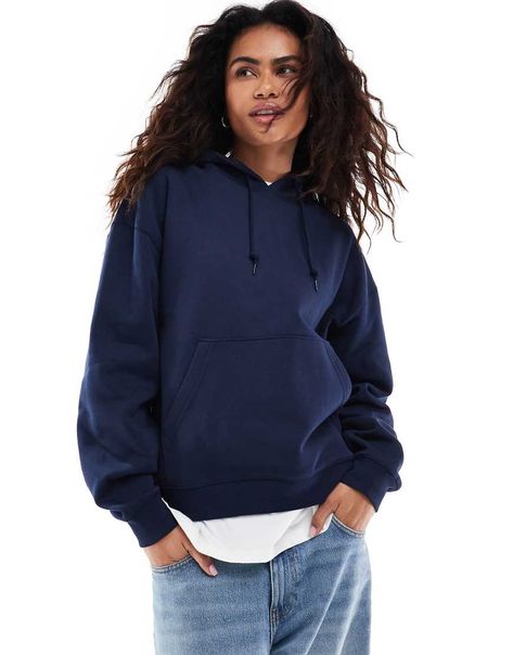 Hoodies & Sweatshirts by Weekday For 'no plans' plans Drawstring hood Long sleeves Pouch pocket Relaxed fit Pull Bleu Marine, Pull Bleu, Navy Blue Hoodie, Leopard Print Baby, Swedish Brands, Minimal Look, Blue Hoodie, Women Hoodies Sweatshirts, Maxi Dress Trend