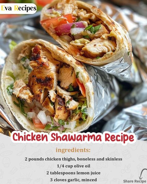 Shawarma Ingredients, Kimberly Ann, Chicken Marinade, Chicken Shawarma, Chicken Marinades, The Chicken, Chicken Thighs, Lemon Juice, Olive Oil