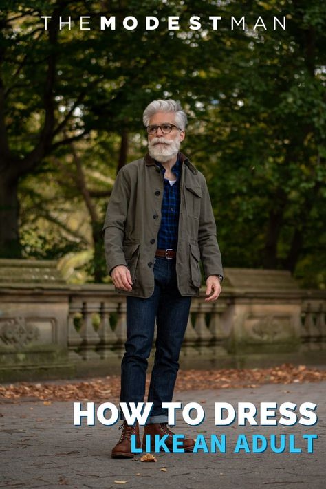 I believe the only time you could get way with dressing like a 13 year old is if that 13 year old is your son and it’s something like ”Father and Son Dress Alike Day.”If not, then it’s definitely time to upgrade your wardrobe. If this sounds like you and you feel you’re ready to start dressing like a mature man, then keep reading. Father And Son Dress, Mens Fashion Over 40, Mens Fashion 40 Year Old, Old Men Fashion, How To Dress In Your 70's, 50 Year Old Men, Old Man Fashion, Older Mens Fashion, Minimalist Sneakers