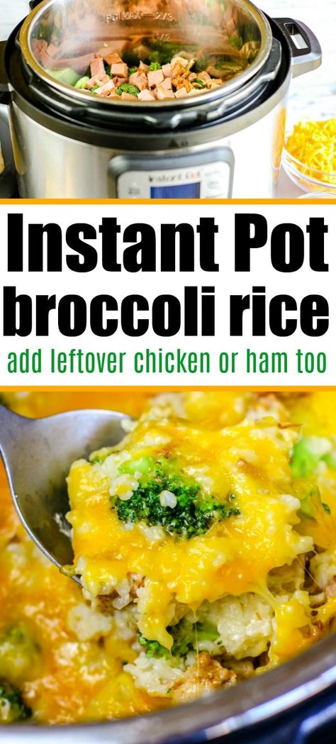 Instant Pot chicken broccoli rice is an amazing cheesy pressure cooker casserole! One pot meals with vegetables and meat are our favorite to make and eat. #instapot #instantpot #chickenandrice #instantpotcasserole #ninjafoodi #foodi Instant Pot Chicken Broccoli Rice, Meals With Vegetables, Walnut Chicken Recipe, Ip Chicken, Instant Pot Rice, Easy Casseroles, Cheesy Broccoli Rice, Crockpot Express, Chicken Broccoli Rice Casserole