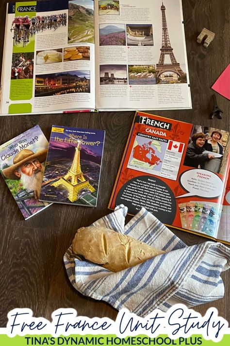 Paris Unit Study, Italy Unit Study For Kids, France Unit Study, Homeschool Unit Studies, Easy French Bread, Homeschool Units, France Craft, Art Language, Madeline Book