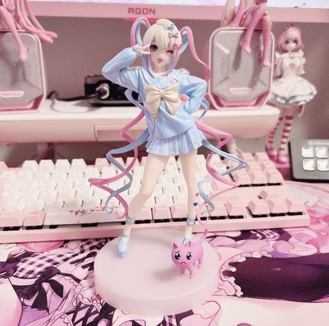 @BabutarOfficial on twitter ! 🎀 Anime Figures Aesthetic, Cute Anime Figures, Anime Figures Kawaii, Kawaii Figures, Cute Figures, Needy Streamer, Kawaii Core, Anime Figurines, Figure Poses