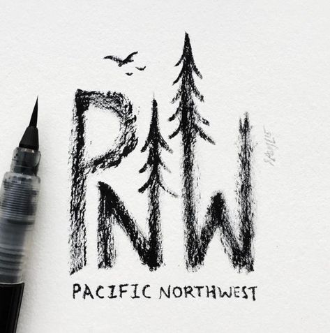 Washington State Tattoos, Pacific Northwest Tattoo, Sam Larson, Pnw Tattoo, State Tattoos, My Sketchbook, A Pen, Look At You, Washington State