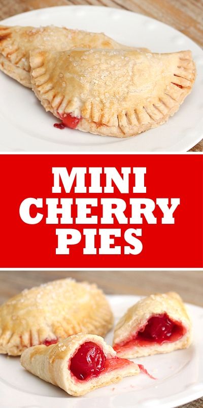 Mini Cherry Pies, Cherry Pies, Cherry Hand Pies, Cherry Pie Recipe, Hand Pie Recipes, Fried Pies, Sunday Dinners, Cherry Recipes, Mini Pies