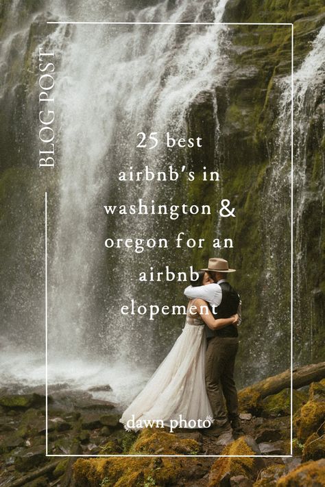 Are you considering having an Airbnb elopement in Washington or Oregon – OR even just want to find a cozy Airbnb to get ready in?! You’ve come to the right place! I’m giving you 25 of the best Airbnb’s in Washington & Oregon for an Airbnb elopement, or that would be the most perfect location to get ready at for your big day! Oregon Airbnb Wedding, Air Bnb Elopement, Taco Wedding, Airbnb Wedding Venues, Cozy Airbnb, Airbnb Elopement, Mount Hood National Forest, Elopement Oregon, Pass Photo