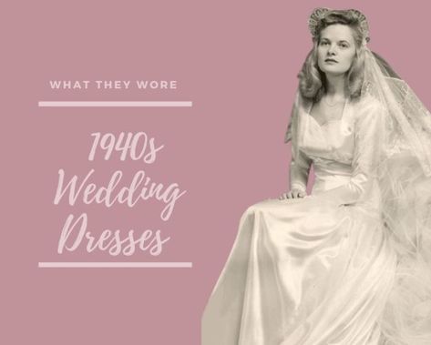 What they wore: 1940s Wedding Dresses * Oh So Delightful 1940s Wedding Dress 40s Style, 1940s Wedding Dresses, Vintage Wedding Dress 1950s 1940s, 1940 Wedding Dress, 1940’s Wedding Dress, Vintage Wedding Dress 1940s, 40s Wedding Dress, 1940 Wedding, 1940s Wedding Theme