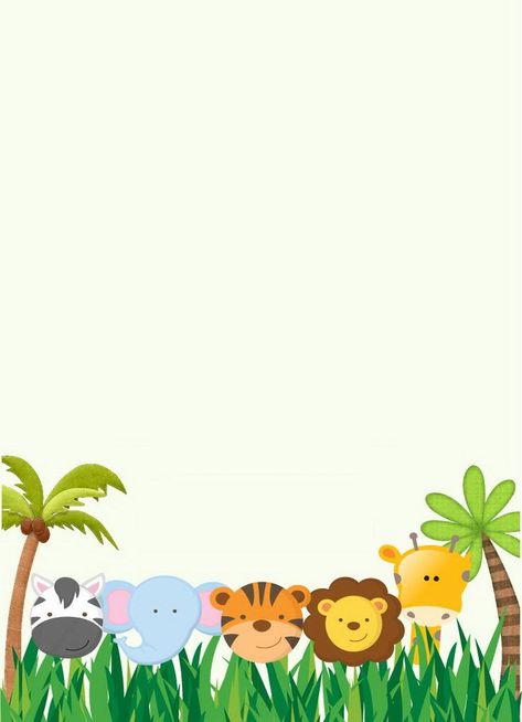 4 Tiger Cake, Jungle Theme Birthday Party, Safari Invitations, Jungle Theme Birthday, Safari Birthday Party, Zoo Babies, Kids Background, Baby Posters, Jungle Birthday