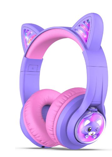 Cute Headphones, Kids Headphones, Princess Toys, Best Headphones, Portable Bag, Headphone With Mic, Rgb Led Lights, Wired Headphones